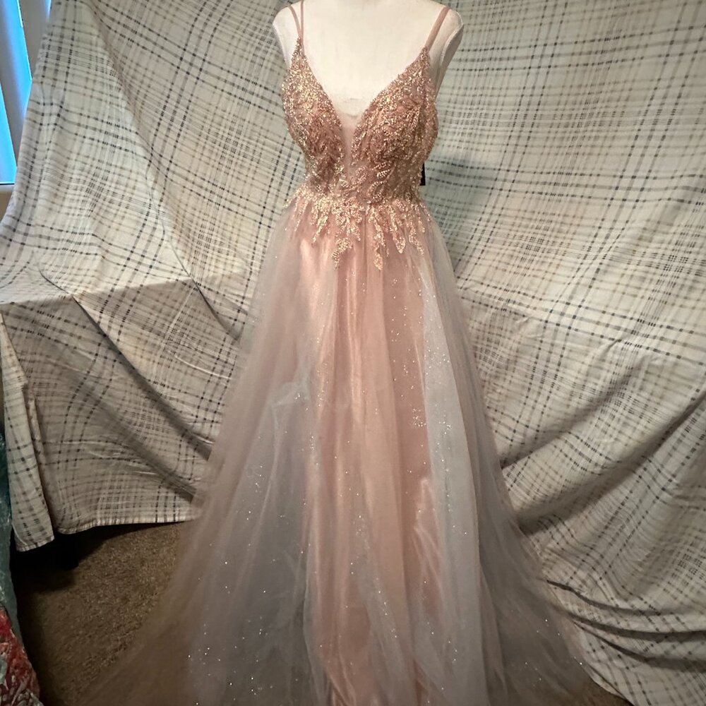 Pink princess Gown (strapped back closure)